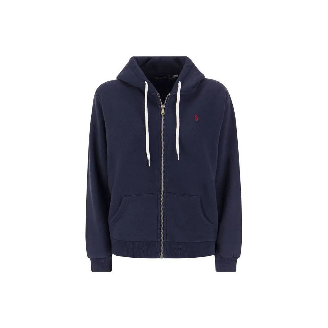 Polo Ralph Lauren Logo Embroidered Front Zip Hoodie