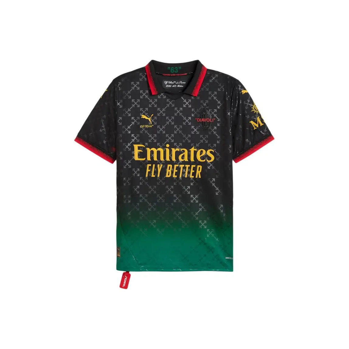 PUMA Jersey Hombre Réplica Ac Milan X OFF WHITE