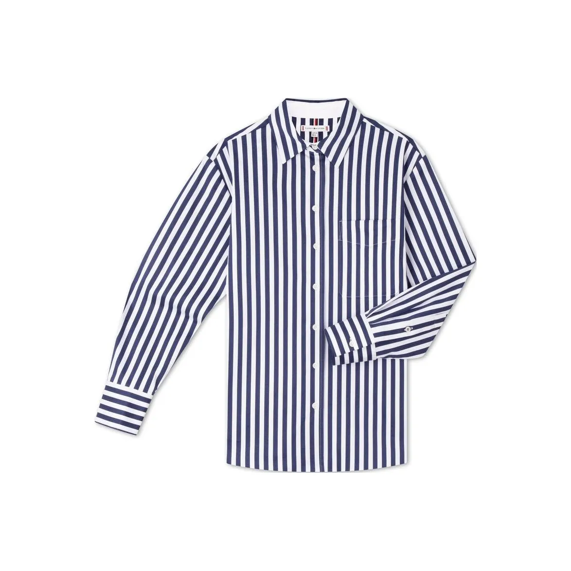 Tommy Hilfiger Рубашка Женская Синие и Белые Полоски