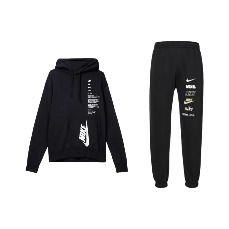 Nike Sweatshirt Set Unisex Black