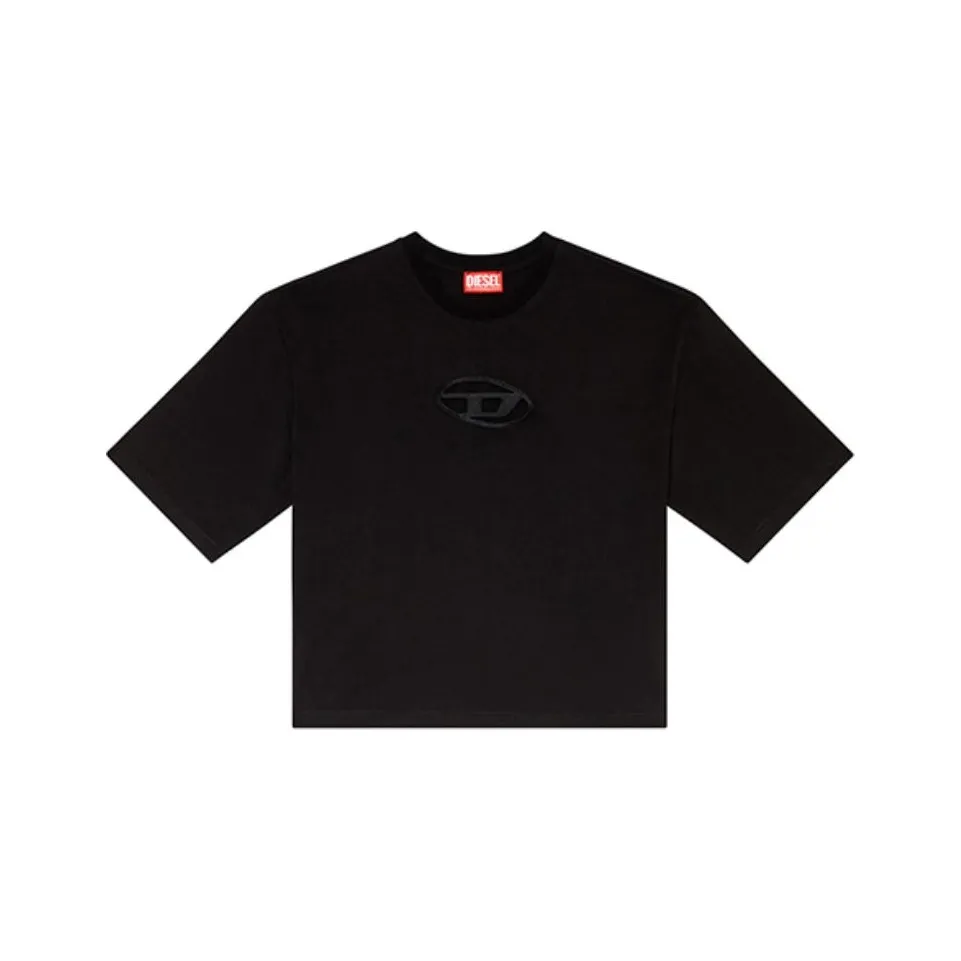 DIESEL OVAL D Series T Shirts Women's Black