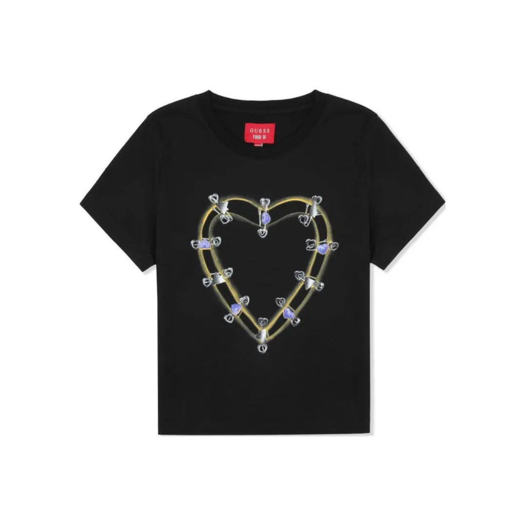 GUESS YUEQI QI Co Бренд Модель Черная Женская Футболка