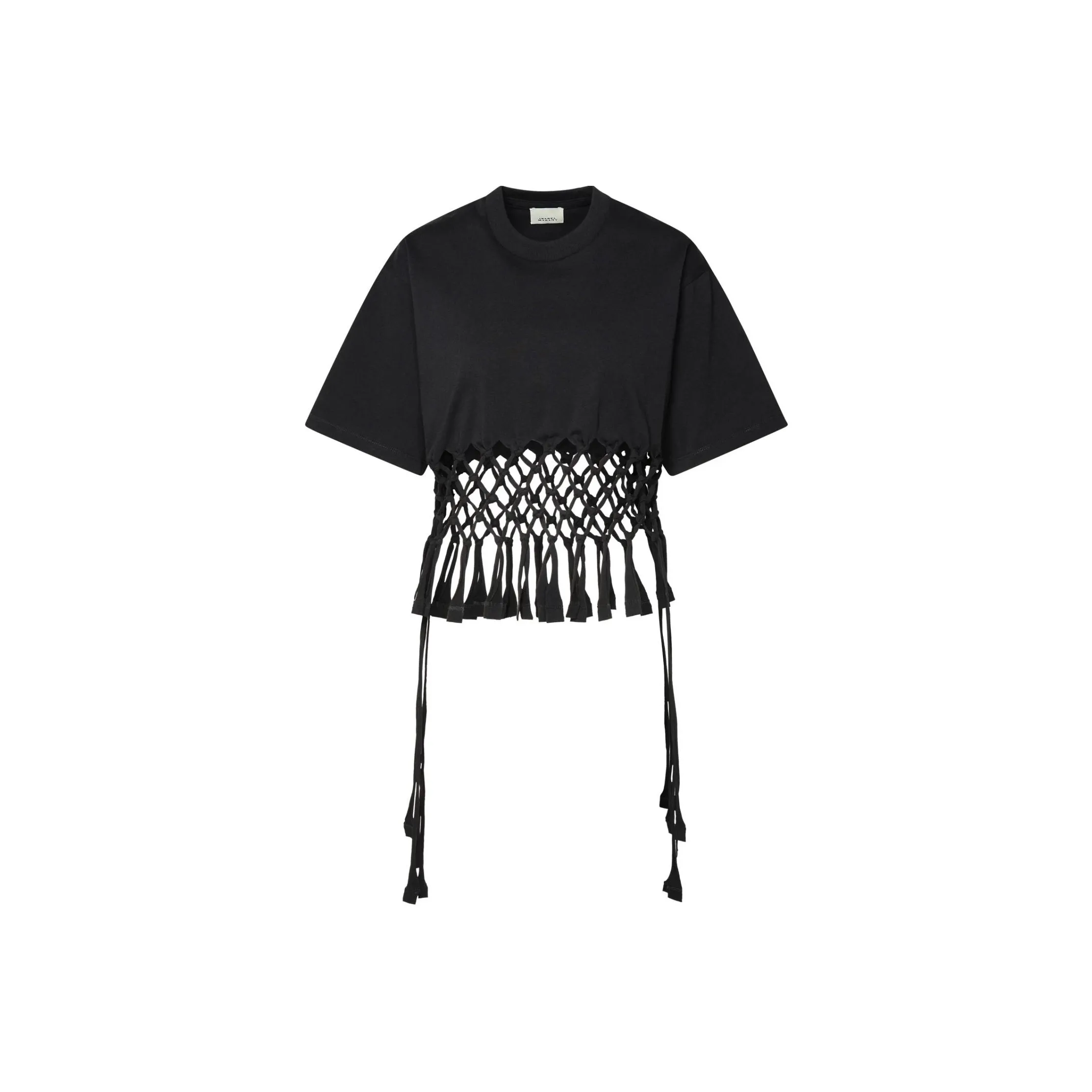 ISABEL MARANT Texana Knotted Fringe Detailed T Shirt