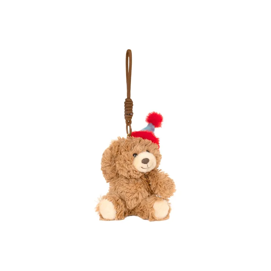 Любовь День рождения Шляпа Вечеринка Медвежонок Тедди Кукла Warm Companion Плюшевая Подвеска 12 см Рекомендуемая высота