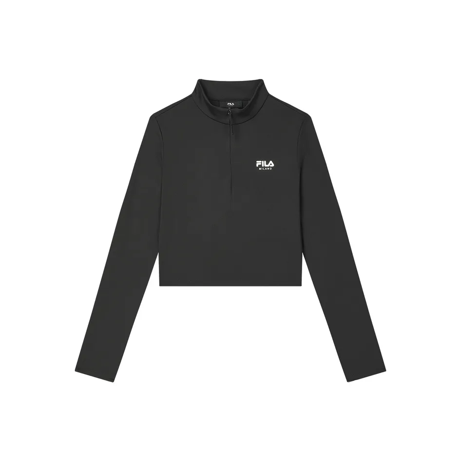 FILA MILANO Italian Luxury Sports Collection Knitwear Women's Jet Black