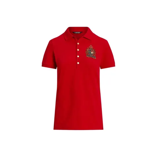 LAUREN RALPH LAUREN Женское красное поло