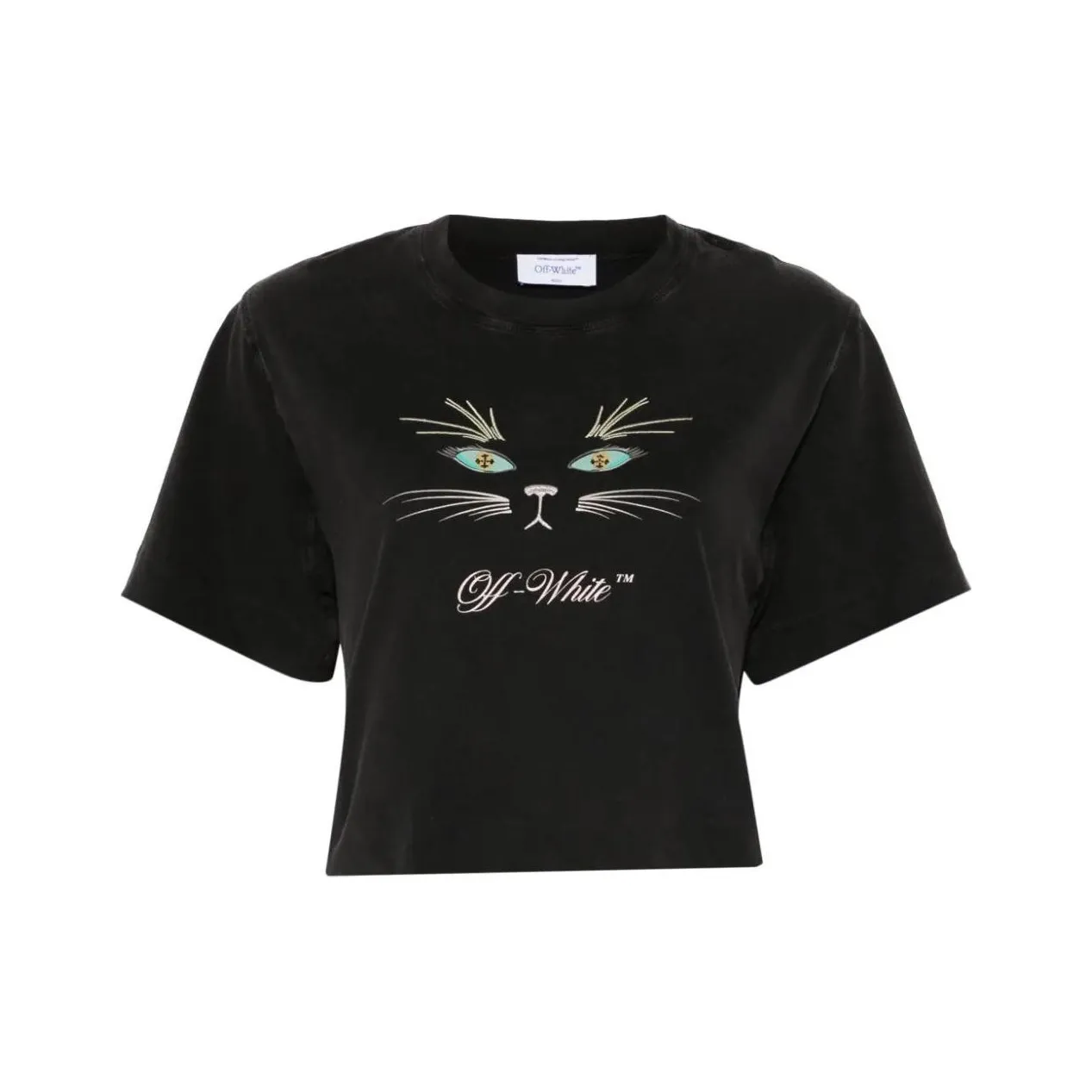 OFF-WHITE Bling Cat Face T-shirt