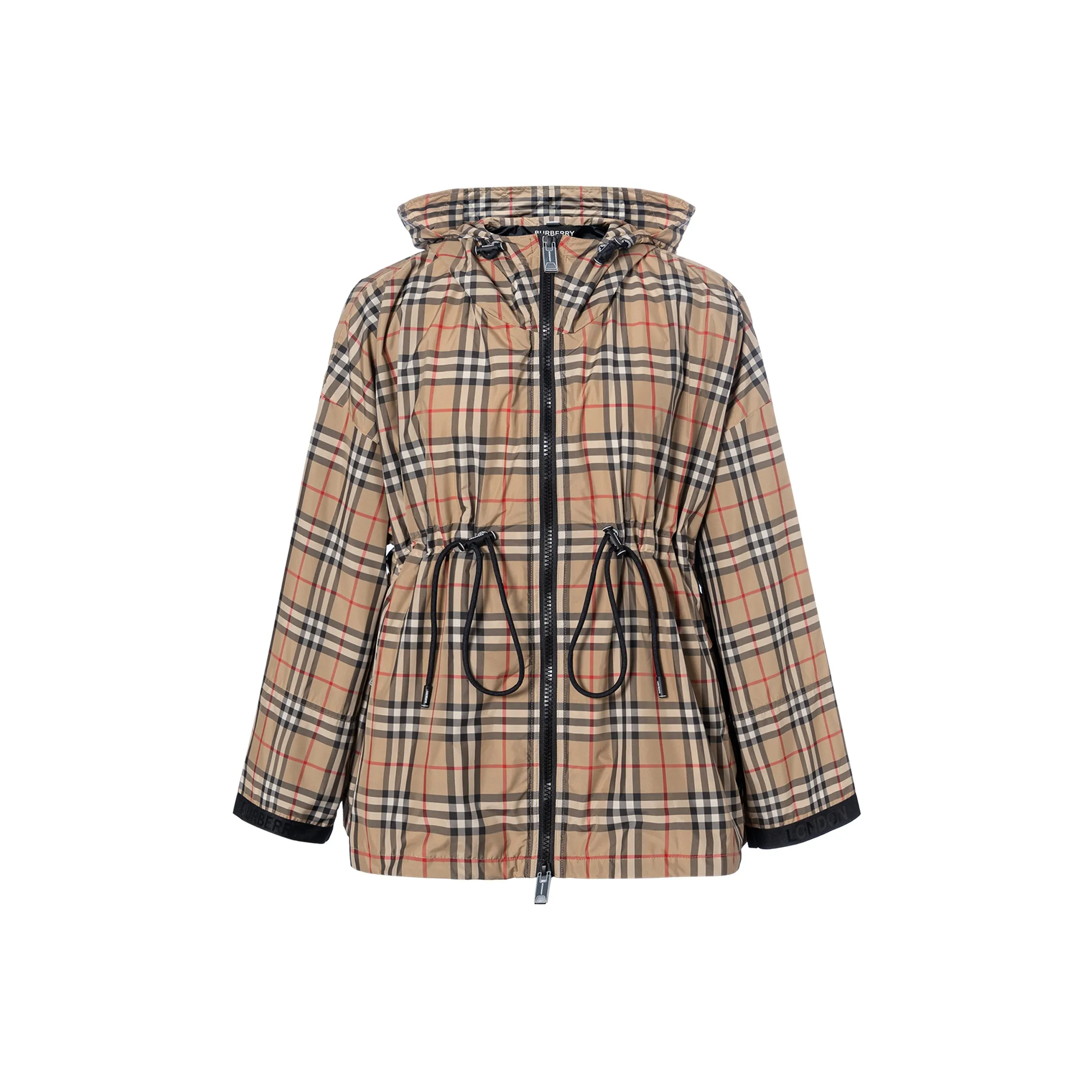 Burberry Women's Traditional Check Print Jacket Beige