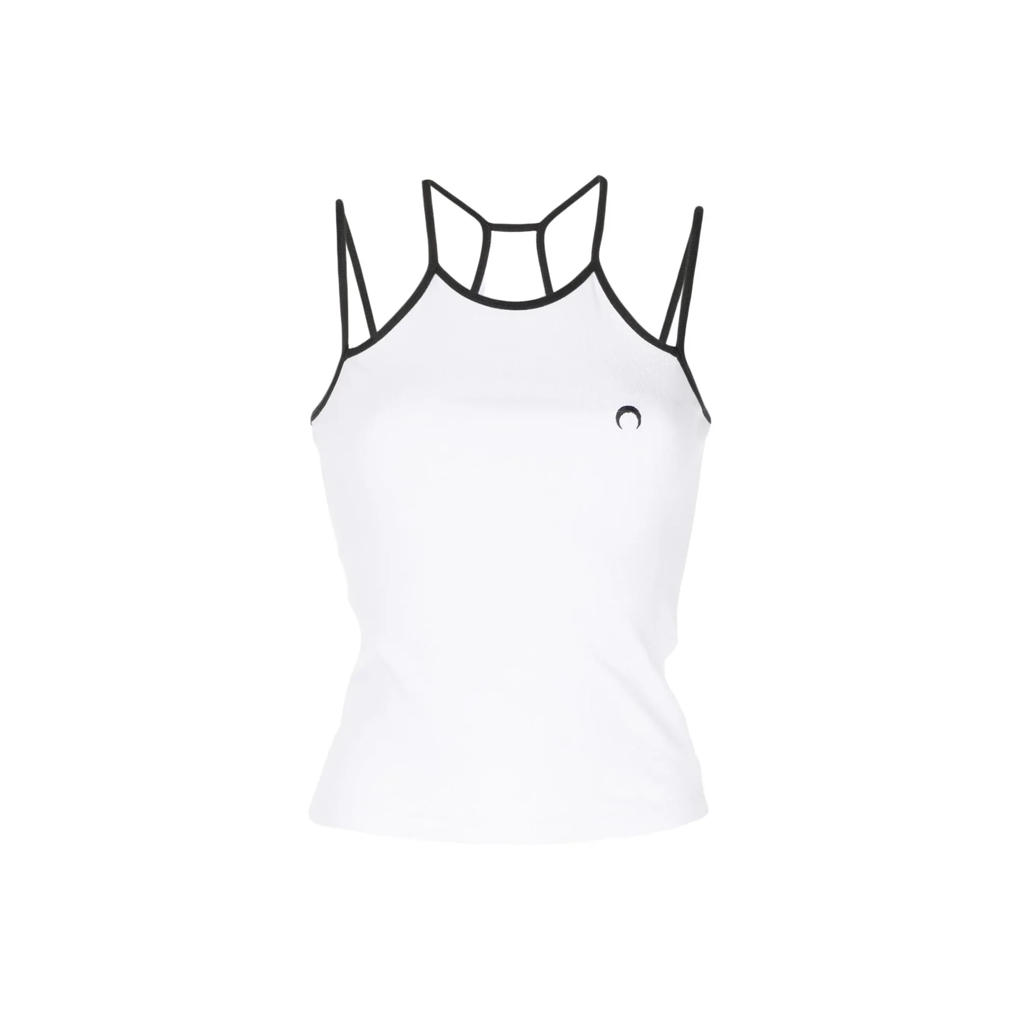 Marine Serre Топ на бретелях Женский Белый