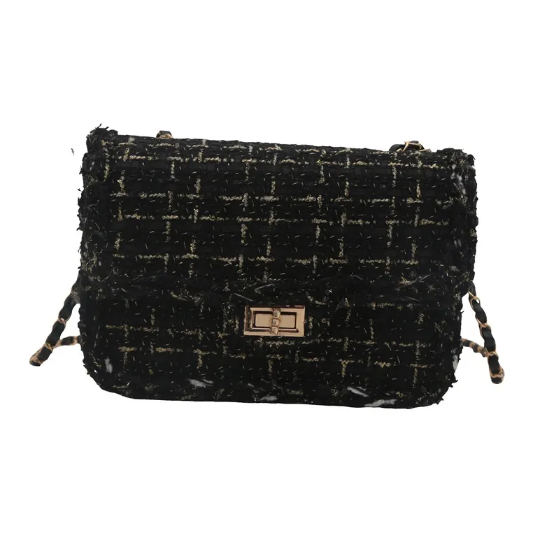 MOONDEMIMA Вязаная ткань Сумка через плечо Стандартная Женская Черная Белая