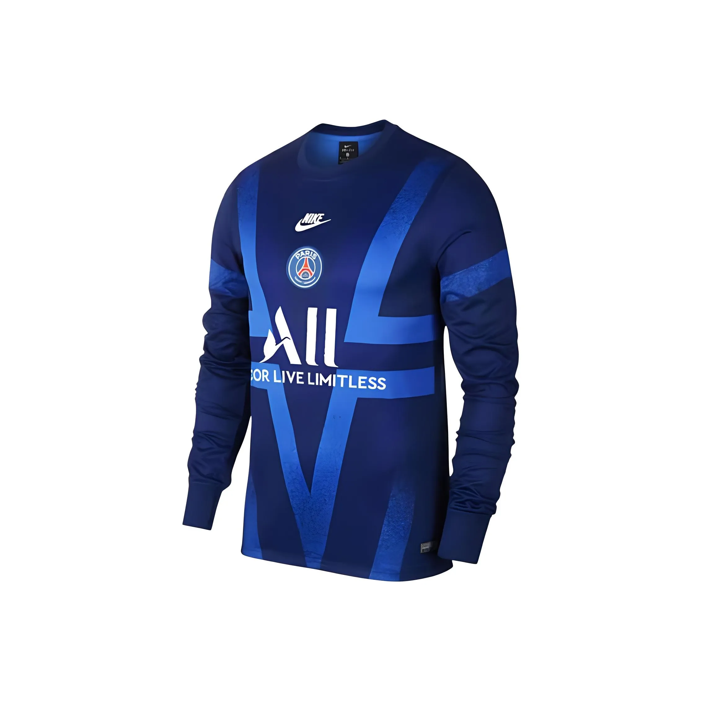 Nike Paris Saint Germain Player Issue European Pre Match Training Soccer Jerseys Men's Blue