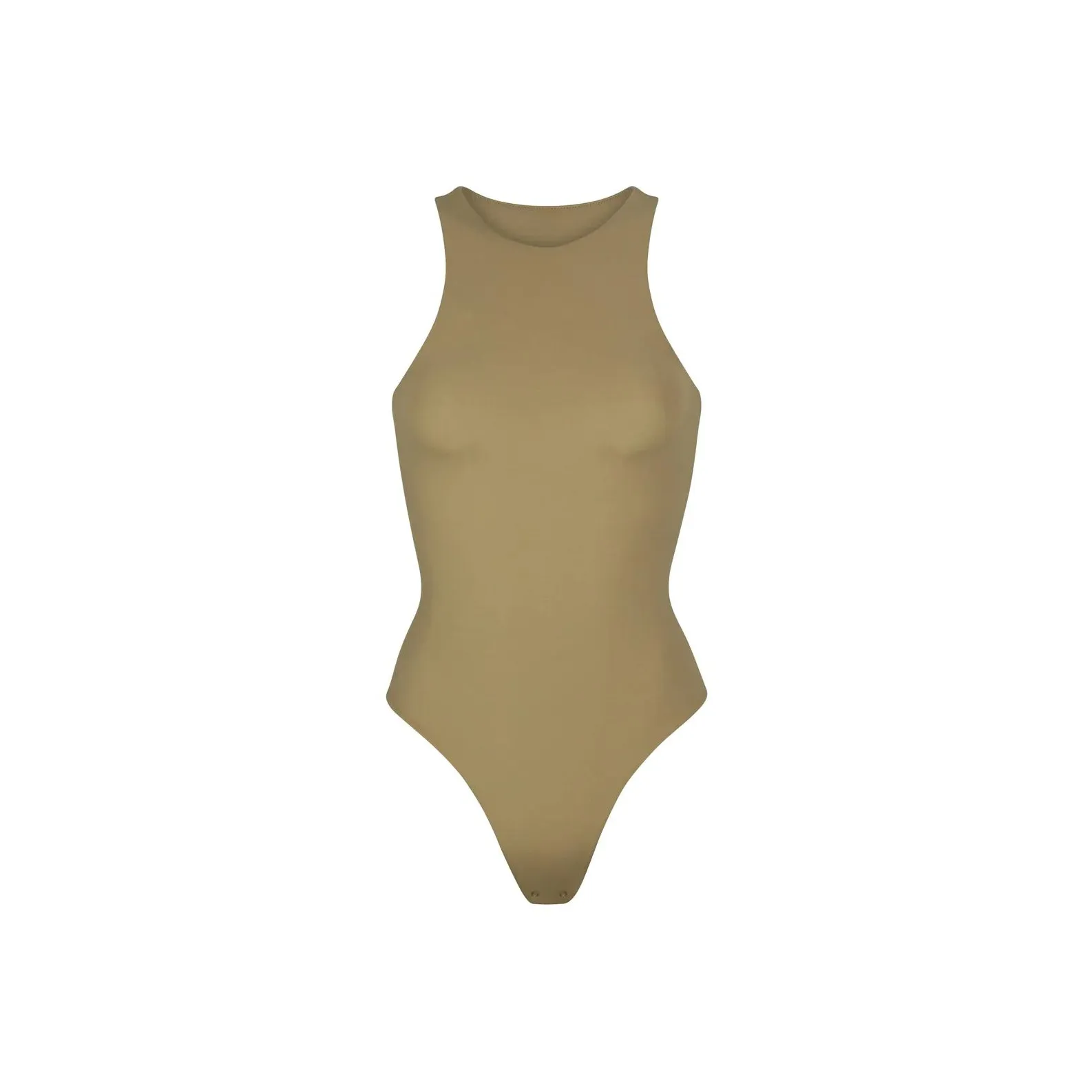 SKIMS FITS EVERYBODY HIGH NECK BODYSUIT Jumpsuit Women's KHAKI/Khaki