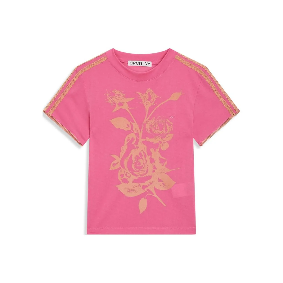 OPEN YY T-Shirt Женская Розовый Розовый