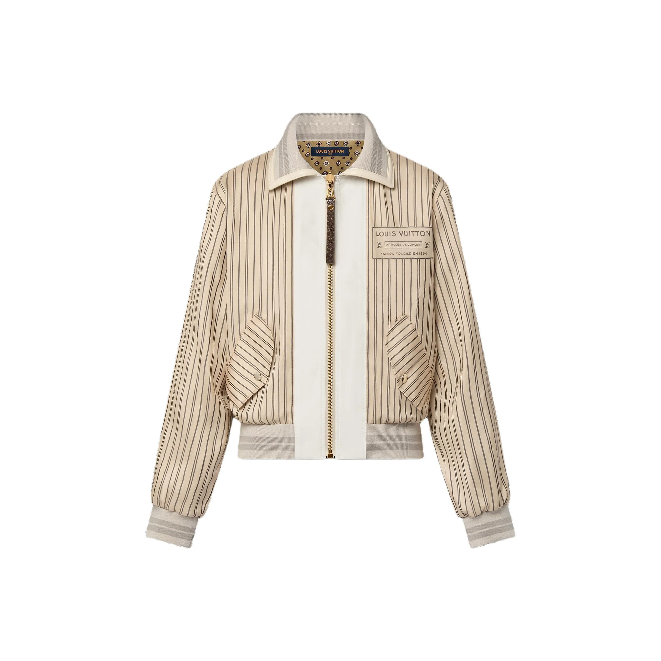 Lv Reversible Neverfull Stripes Bomber Jacket