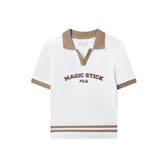 FILA x MAGIC STICK SS23 Поло Женское Стандартное Белое