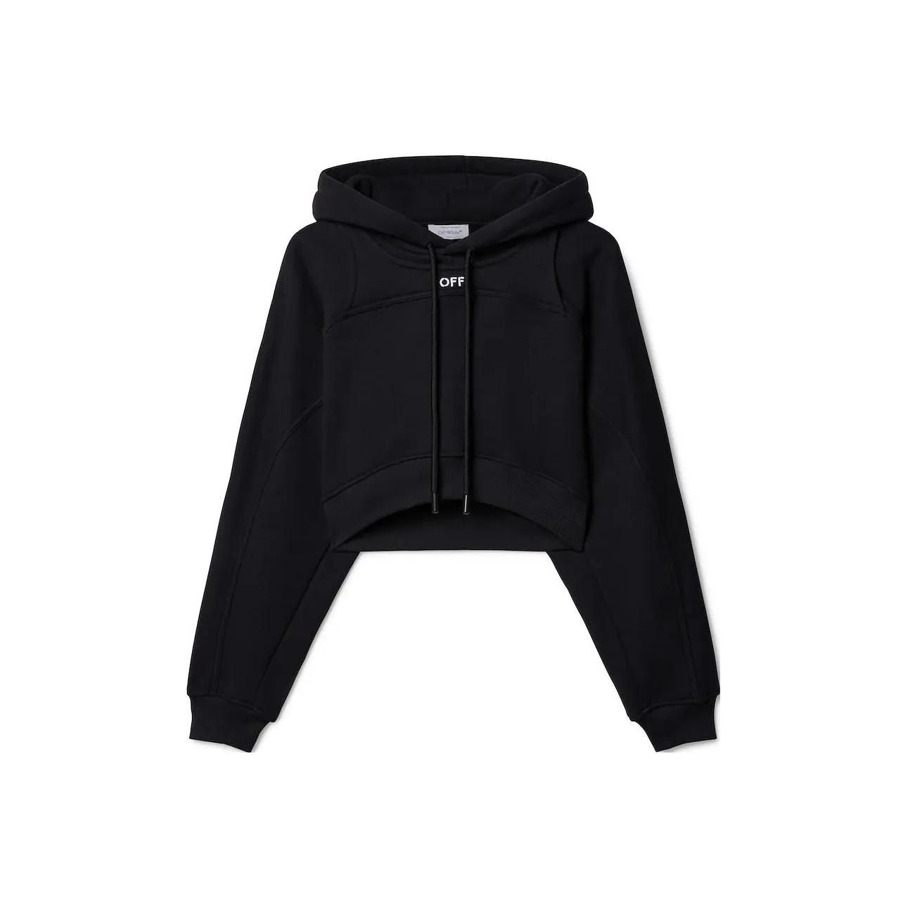 OFF-WHITE Logo-print Cropped Hoodie