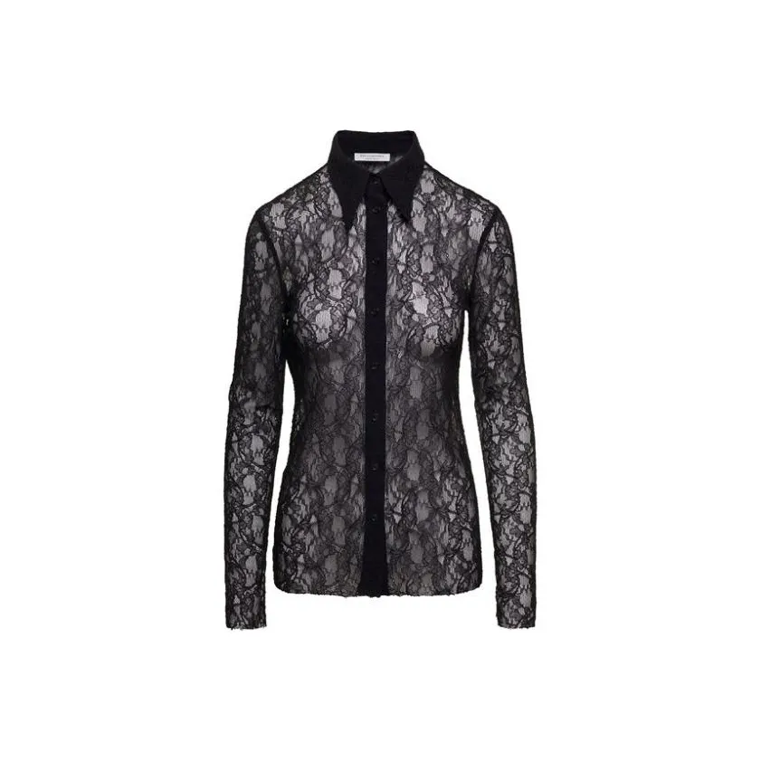 PHILOSOPHY DI LORENZO SERAFINI Lace Detailed Long Sleeved Shirt