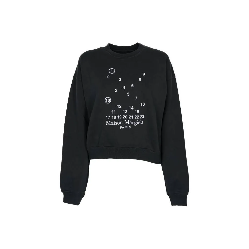 Maison Margiela Numbers motif Cotton Sweatshirt