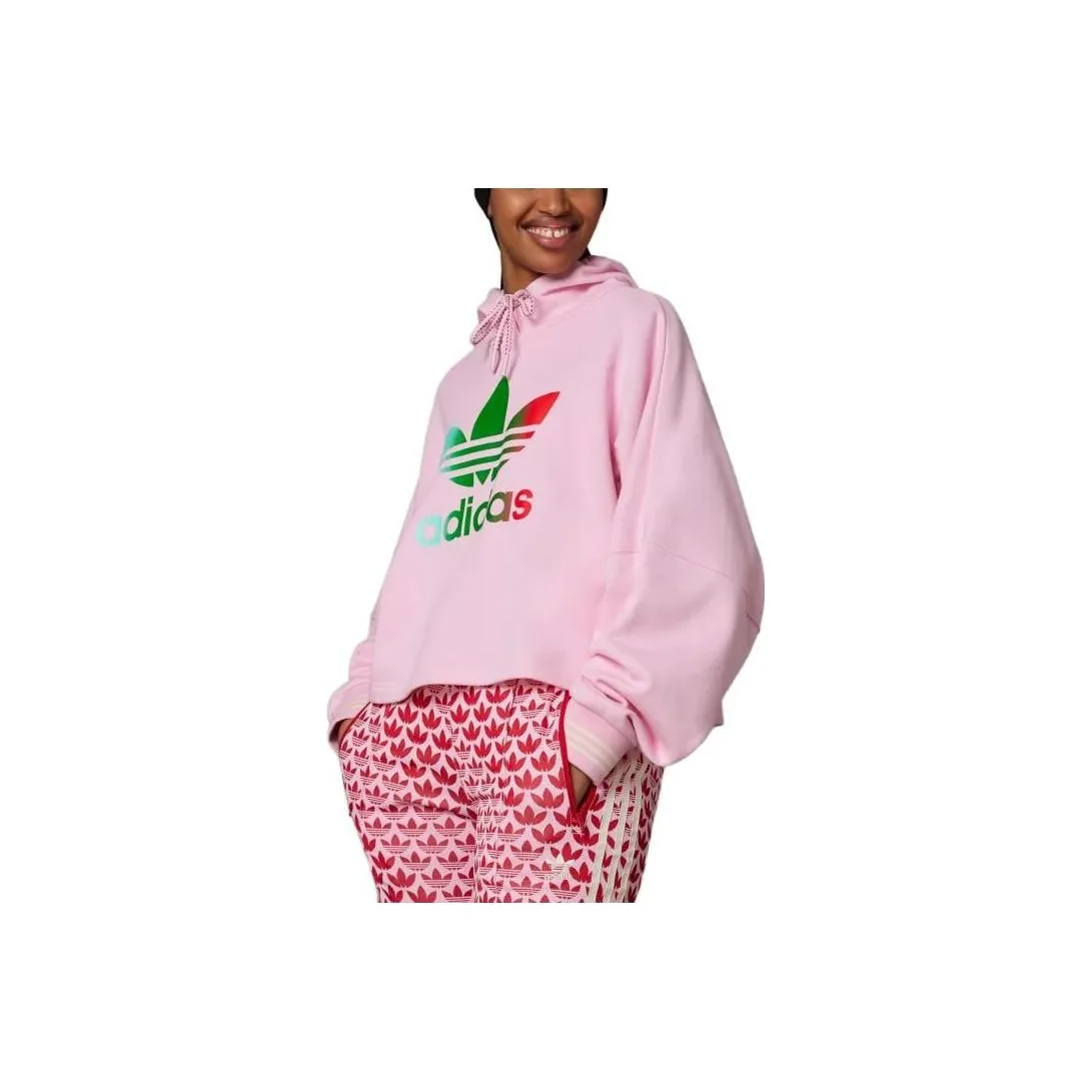 Adidas Originals SS23 Adicolor 70s Retro Series Sweatshirts Women's Pink