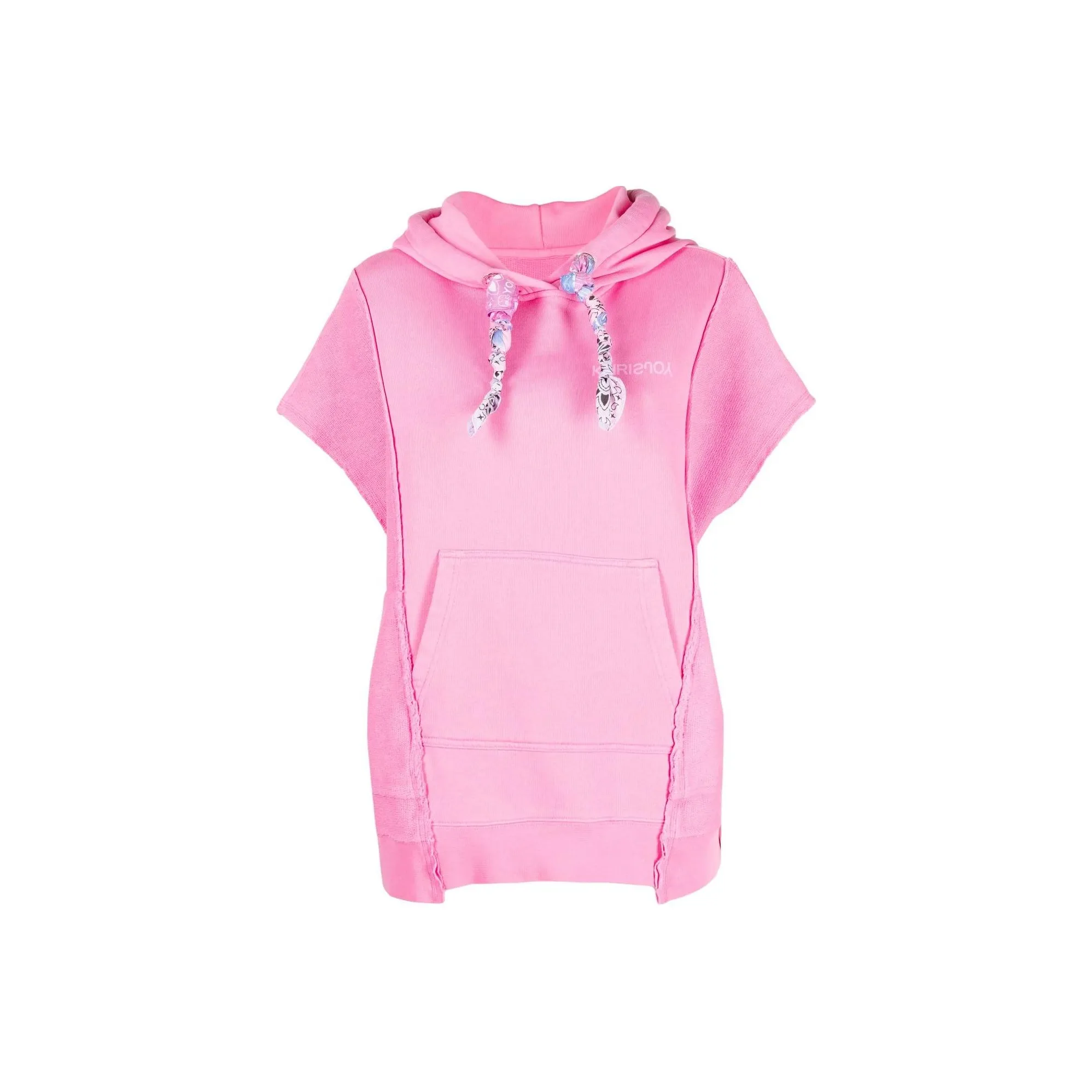 KHRISJOY Logo Printed Drawstring Sleeveless Hoodie