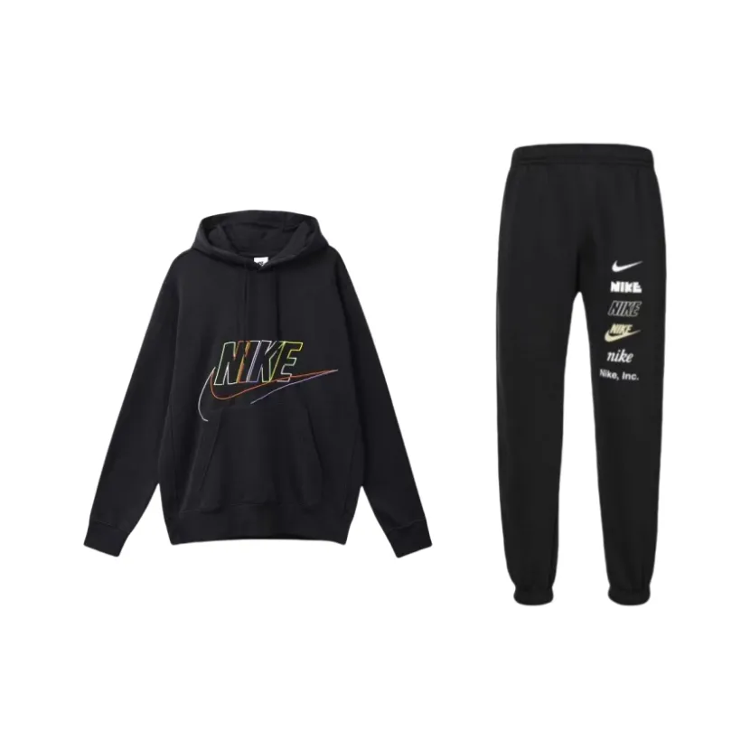 Nike Sweatshirt Set Unisex Black