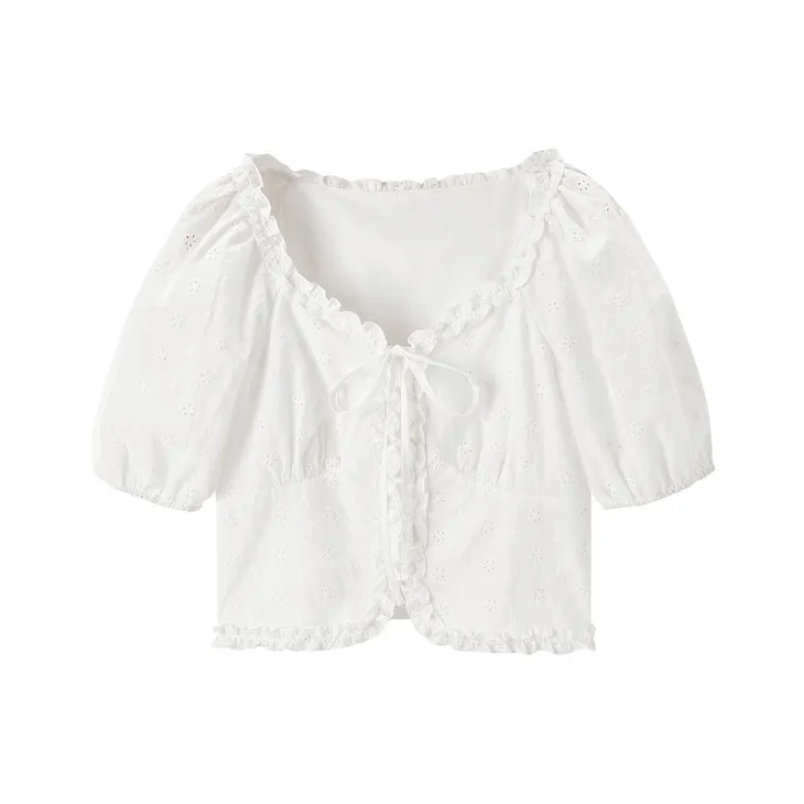 LEDIN Chiffon Shirt Women's White