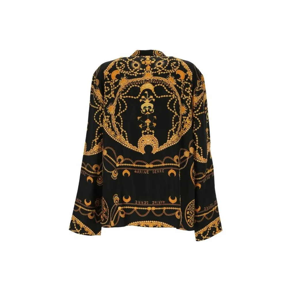 Marine Serre Ornament Jewelry Printed Buttoned Shirt