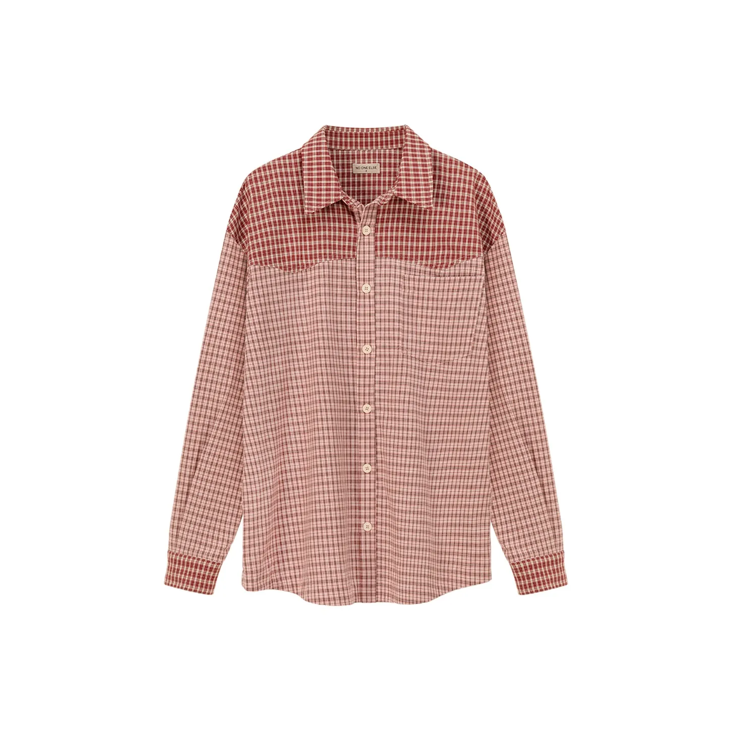 NO ONE ELSE Shirts Women's Pink Plaid