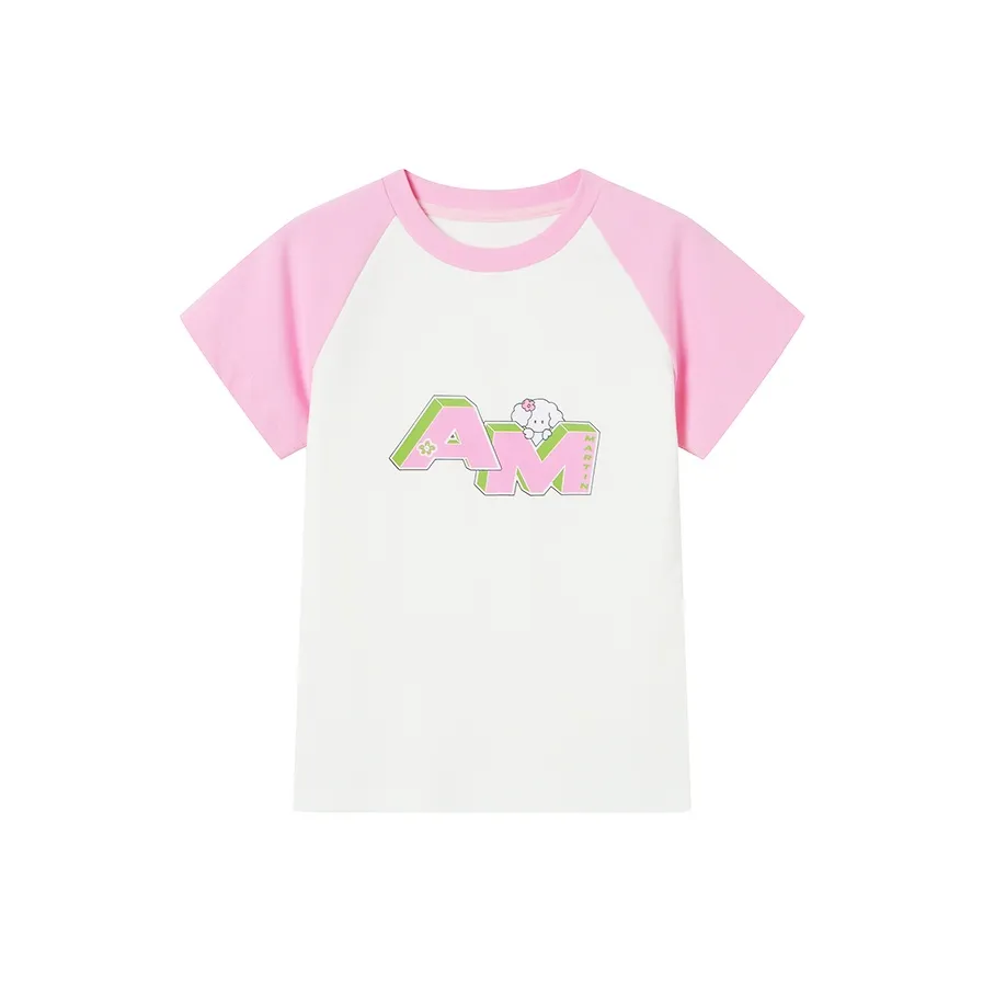 ANDREA MARTIN Бело-розовые Женские Футболки