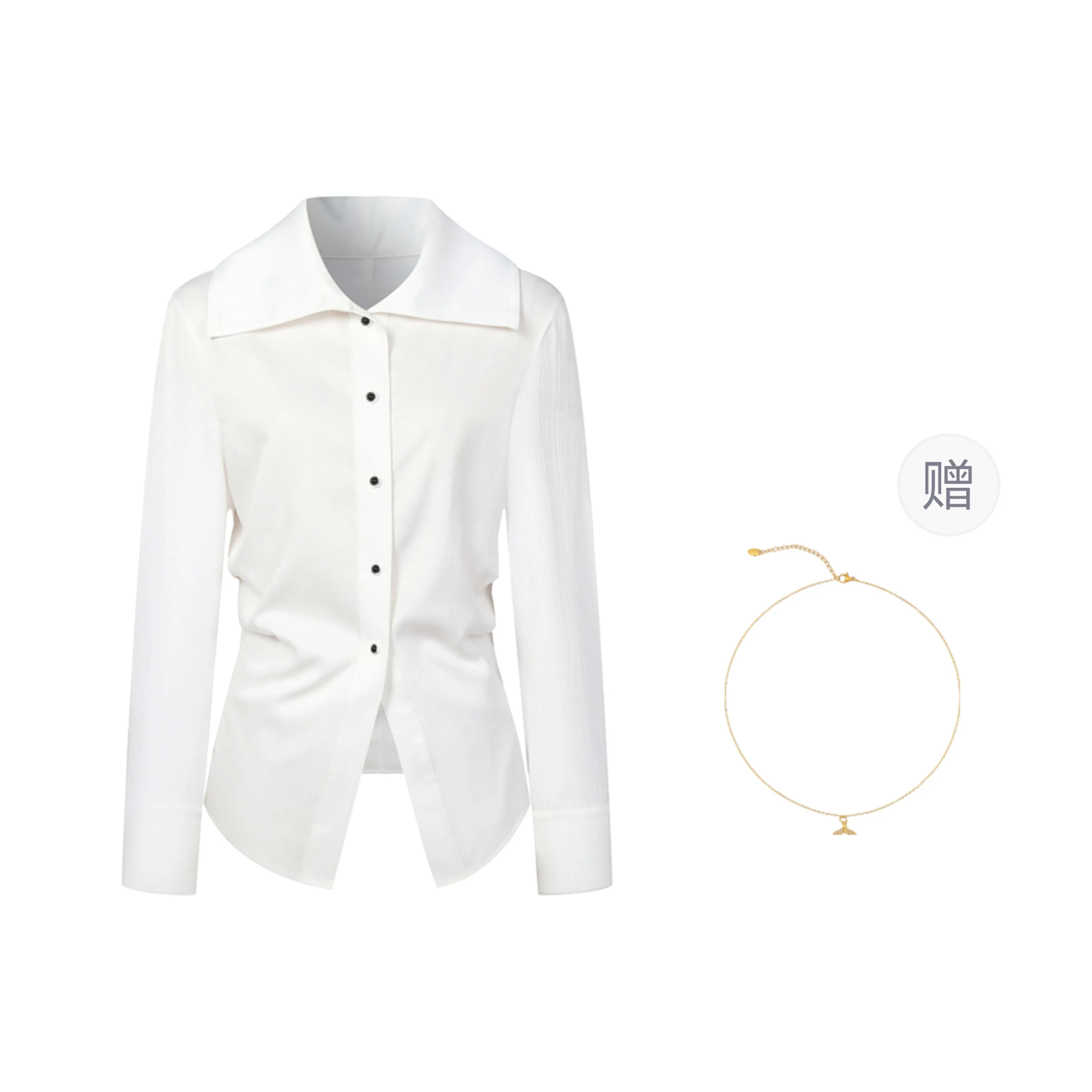 Three Quarters Shirt Women's White