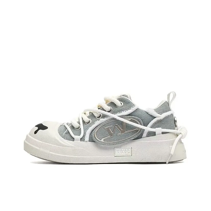 Mo Xu Big Head Open Ended Smile Slip Bottom Resistant Low Top Скейтборд Кроссовки Unisex