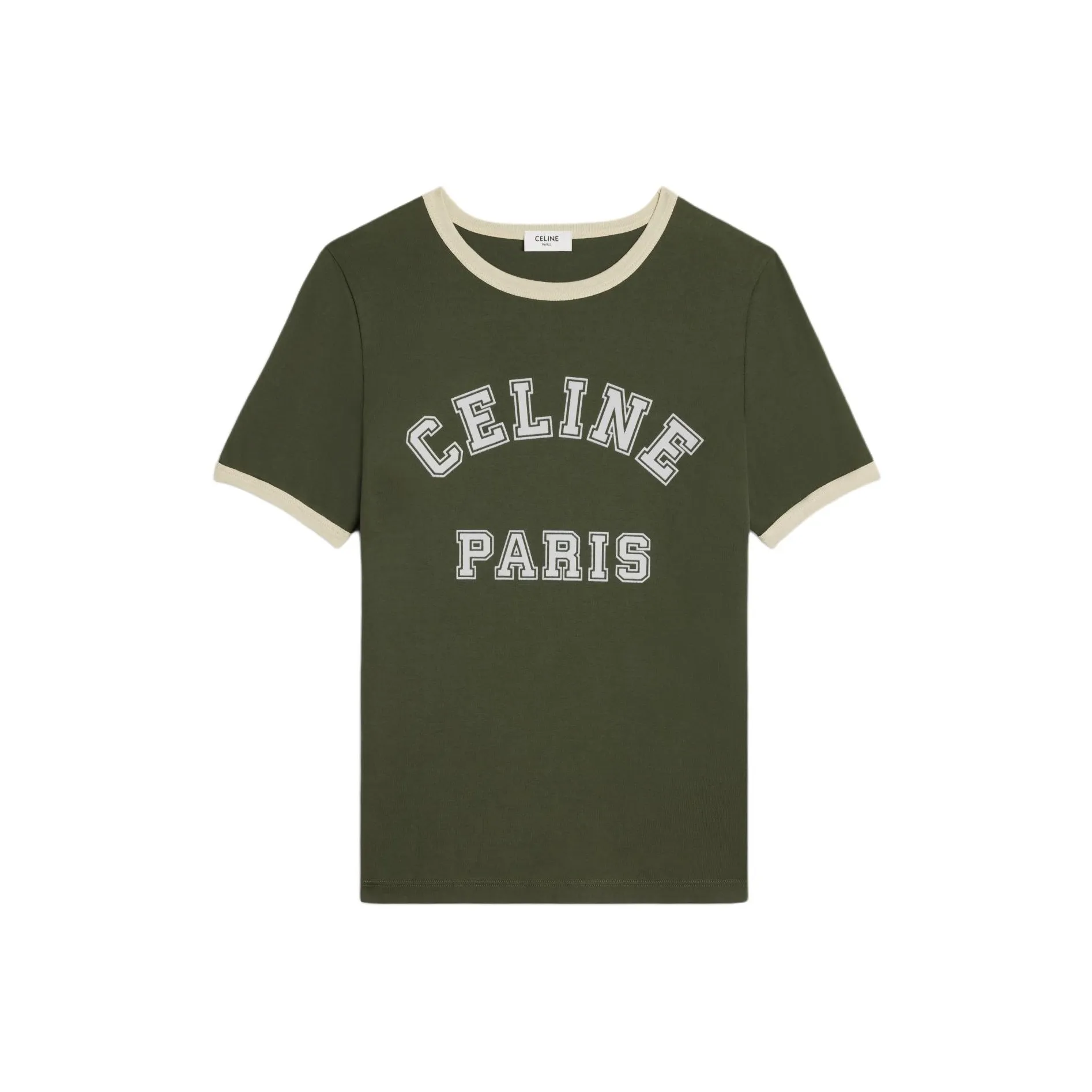 CELINE SS24 T-Shirt Women's Khaki Green