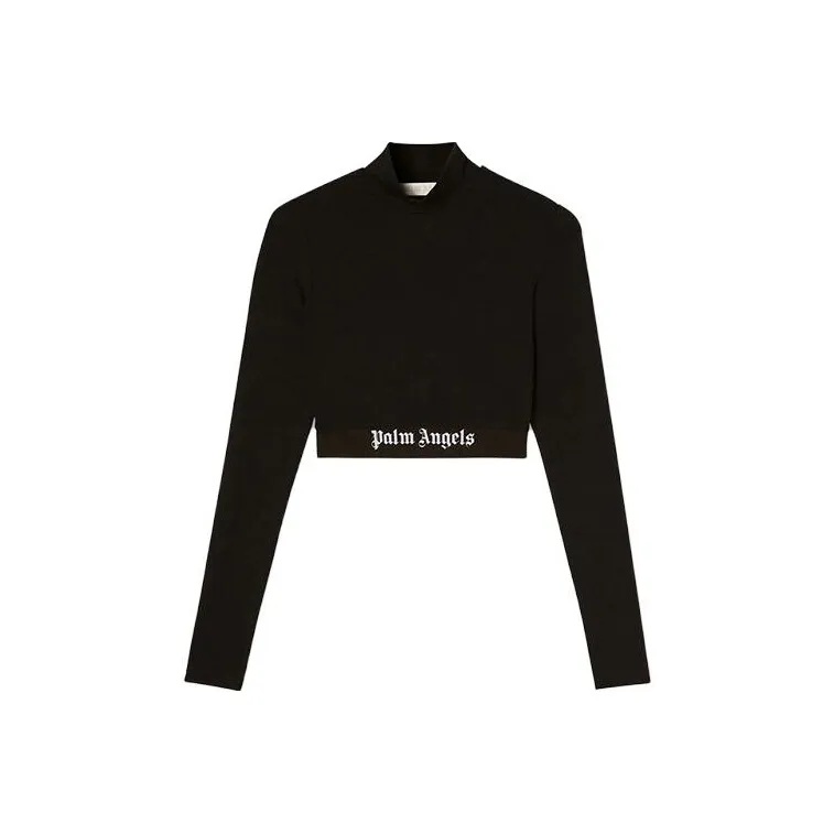 PALM ANGELS Logo underband Crop Top