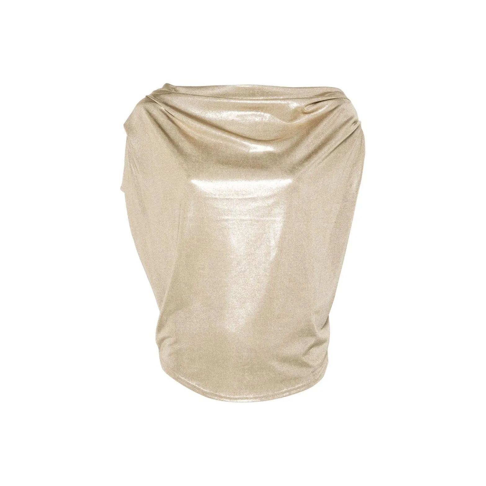 LAUREN RALPH LAUREN Asymmetric One Shoulder Draped Blouse