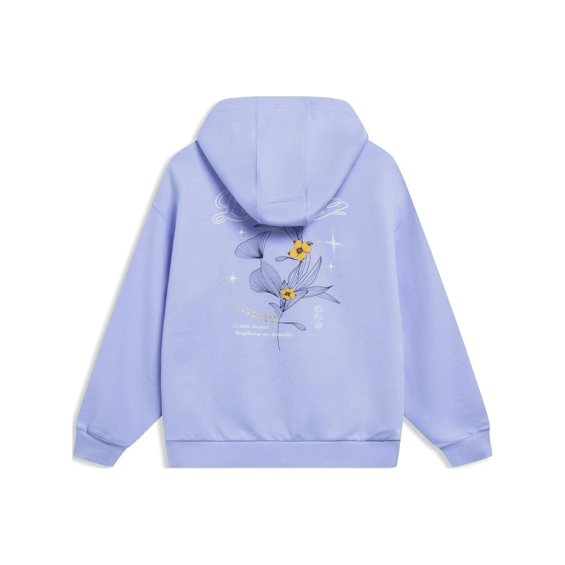 LINING Sports Trend Series Толстовка Женская Фиолетовая Синий Фиолетовый