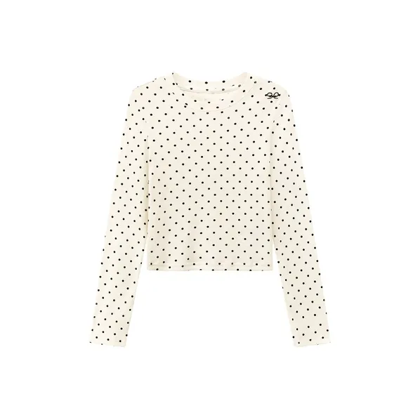 CHUU T-рубашка Женская Белая в горошек