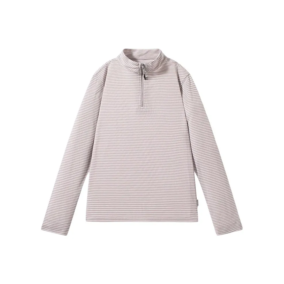 OUTDOOR PRODUCTS T Shirt Women's Cloud Gray With White Pinstripe
