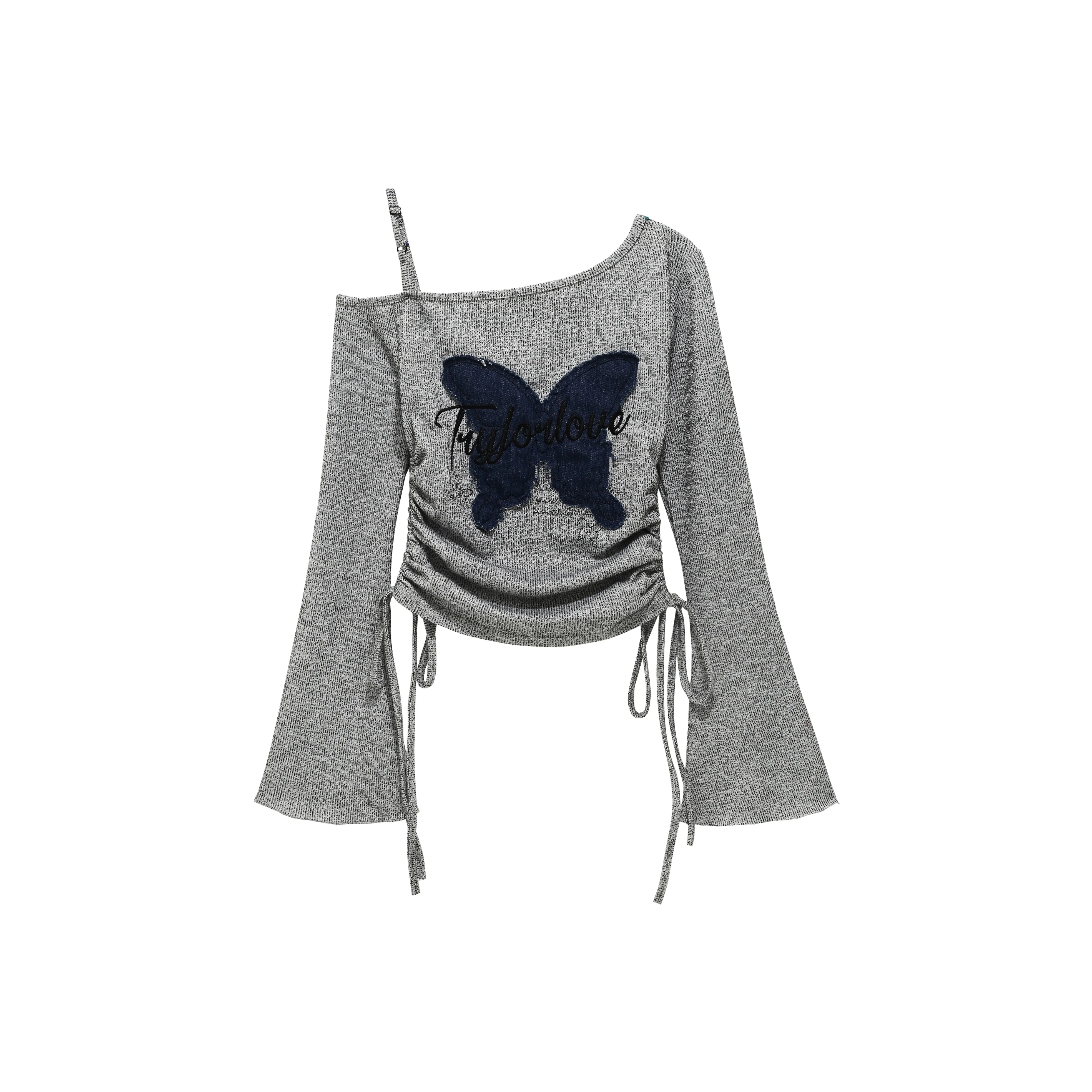 Tryforlove T-Shirt Женская Серого цвета