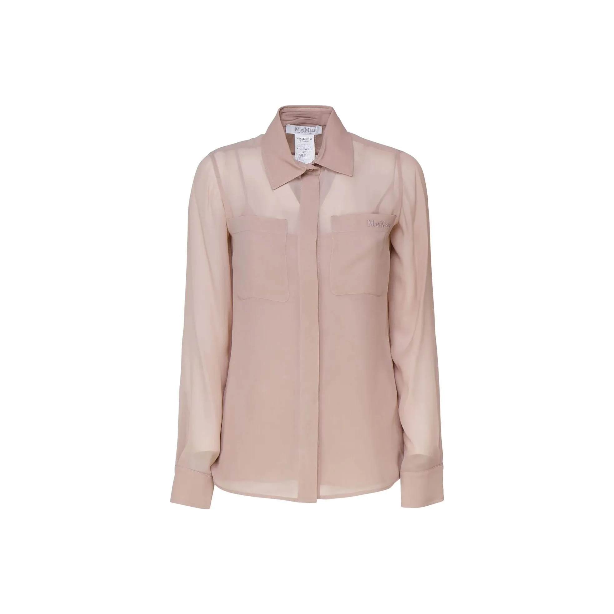 Max Mara Curved Hem Long Sleeved Shirt