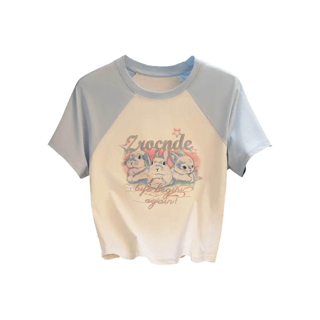 Cypress House T Shirt Women's White & Light Blue