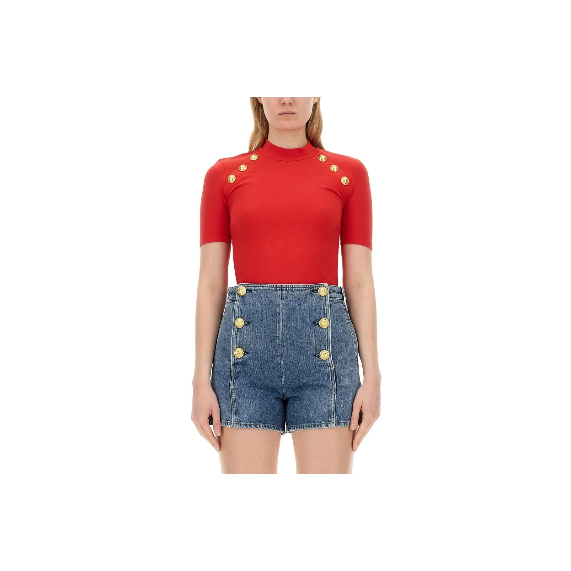 BALMAIN Женские красные футболки