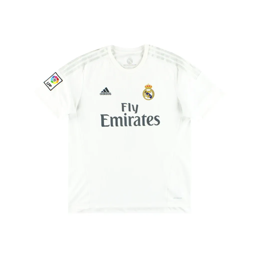 Adidas Real Madrid 2015 16 Home Shirt Ronaldo Soccer Jersey Men's White