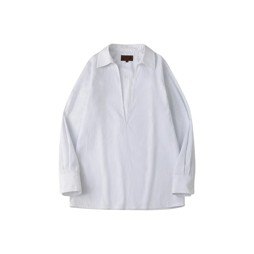 CYCLE DOCUMENT Shirt Women's Gray White Stripes