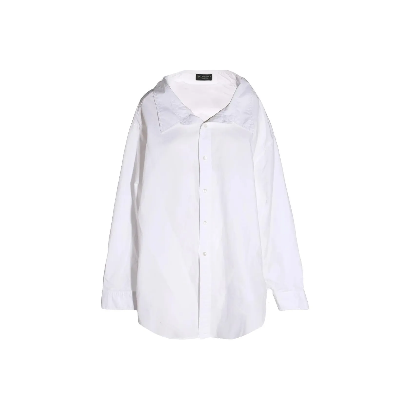 Balenciaga Off Shoulder Oversized Poplin Shirt