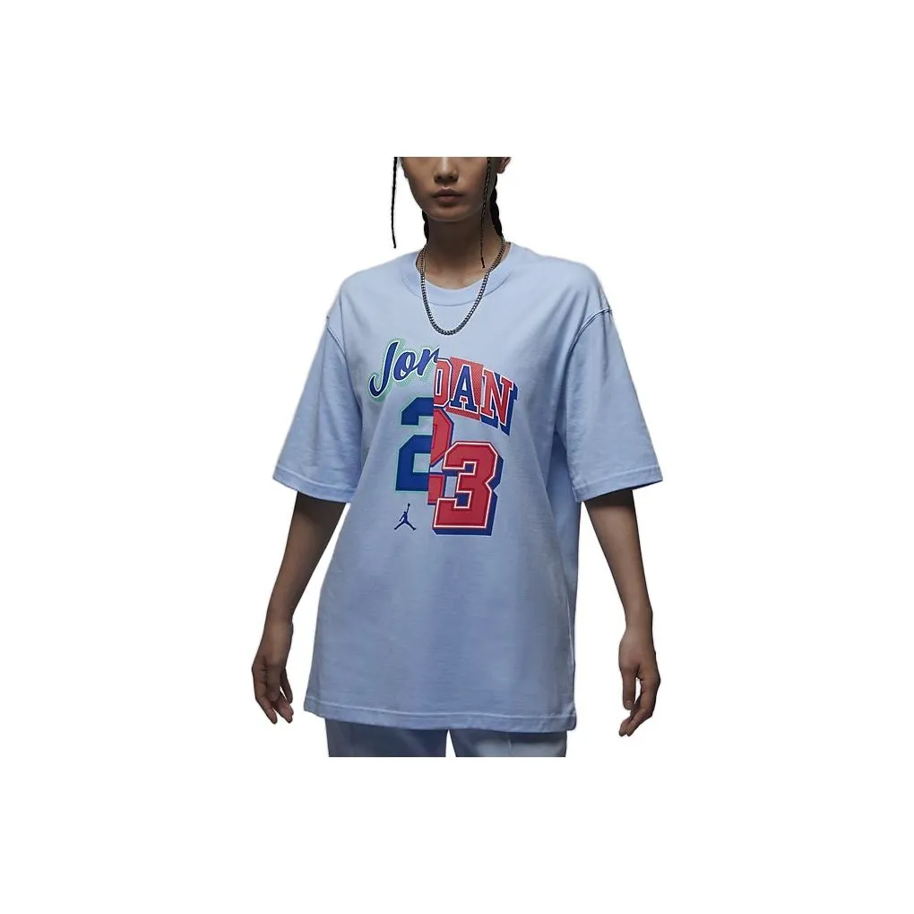Jordan Drop Shoulder Sleeve T-Shirt Women's Blue