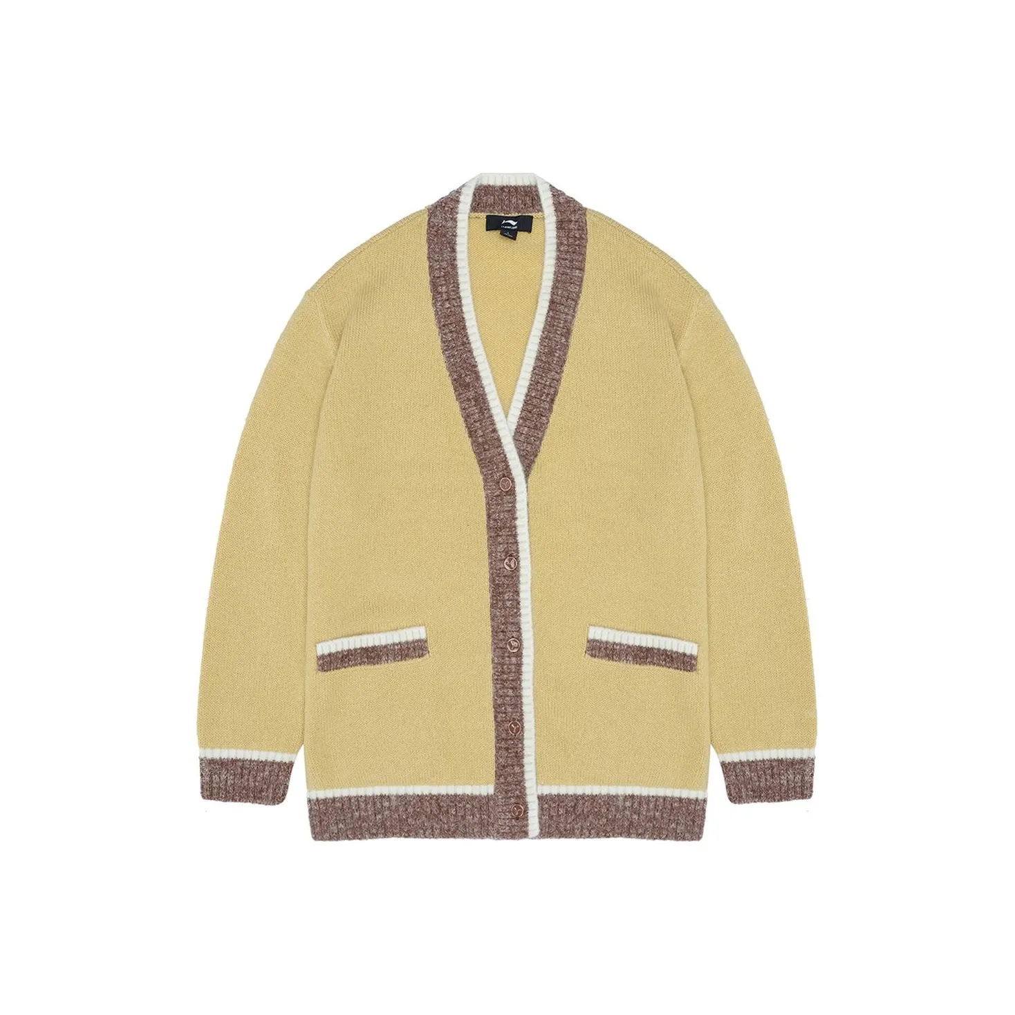 LI NING 1990 Classic Collection Хаки-желтый Женские кашемировые свитеры