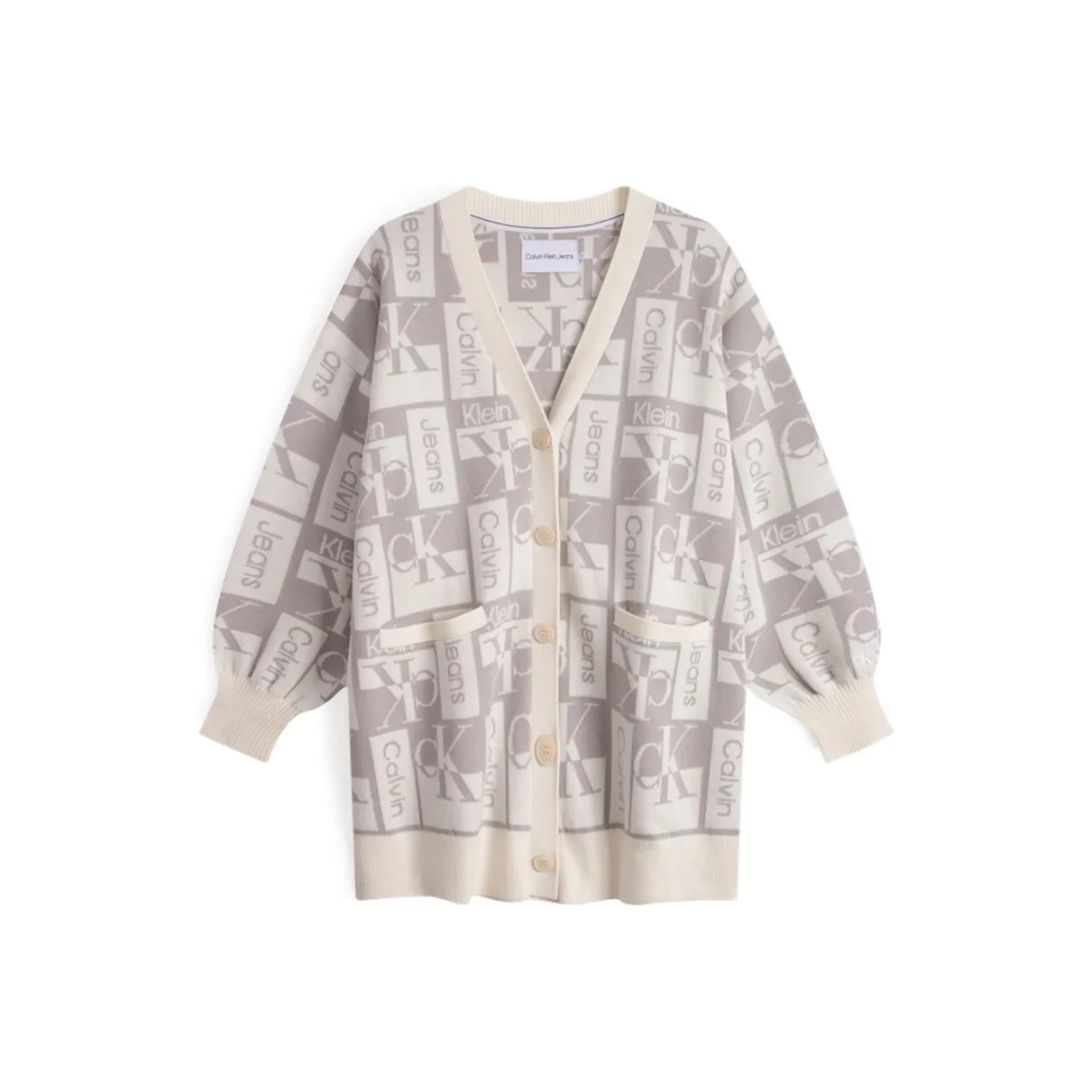 Calvin Klein Трикотаж Женский Бежевый Серый Многоцветный