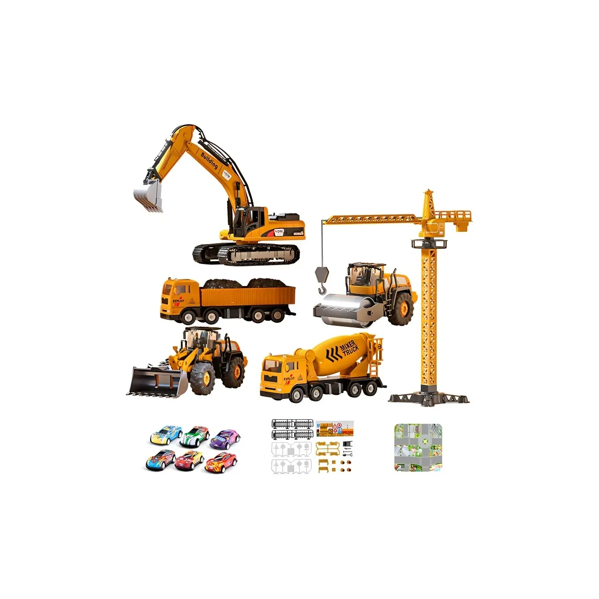 YIMI Экстра-большой Alloy Engineering Vehicle Excavator Большой Журавль Truck Игрушки