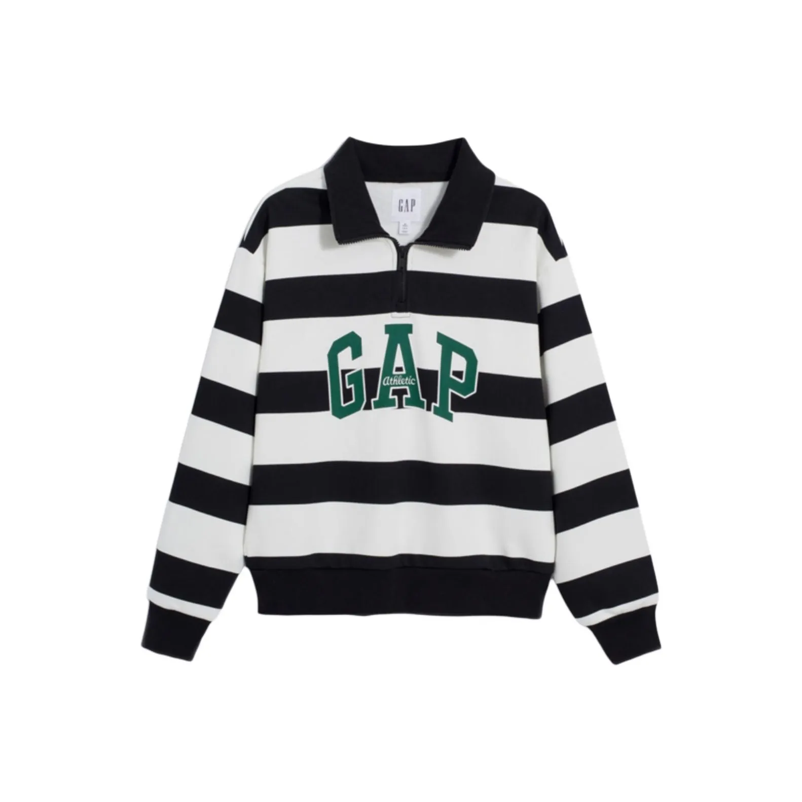 GAP Polo Shirt Women's Black White Stripes