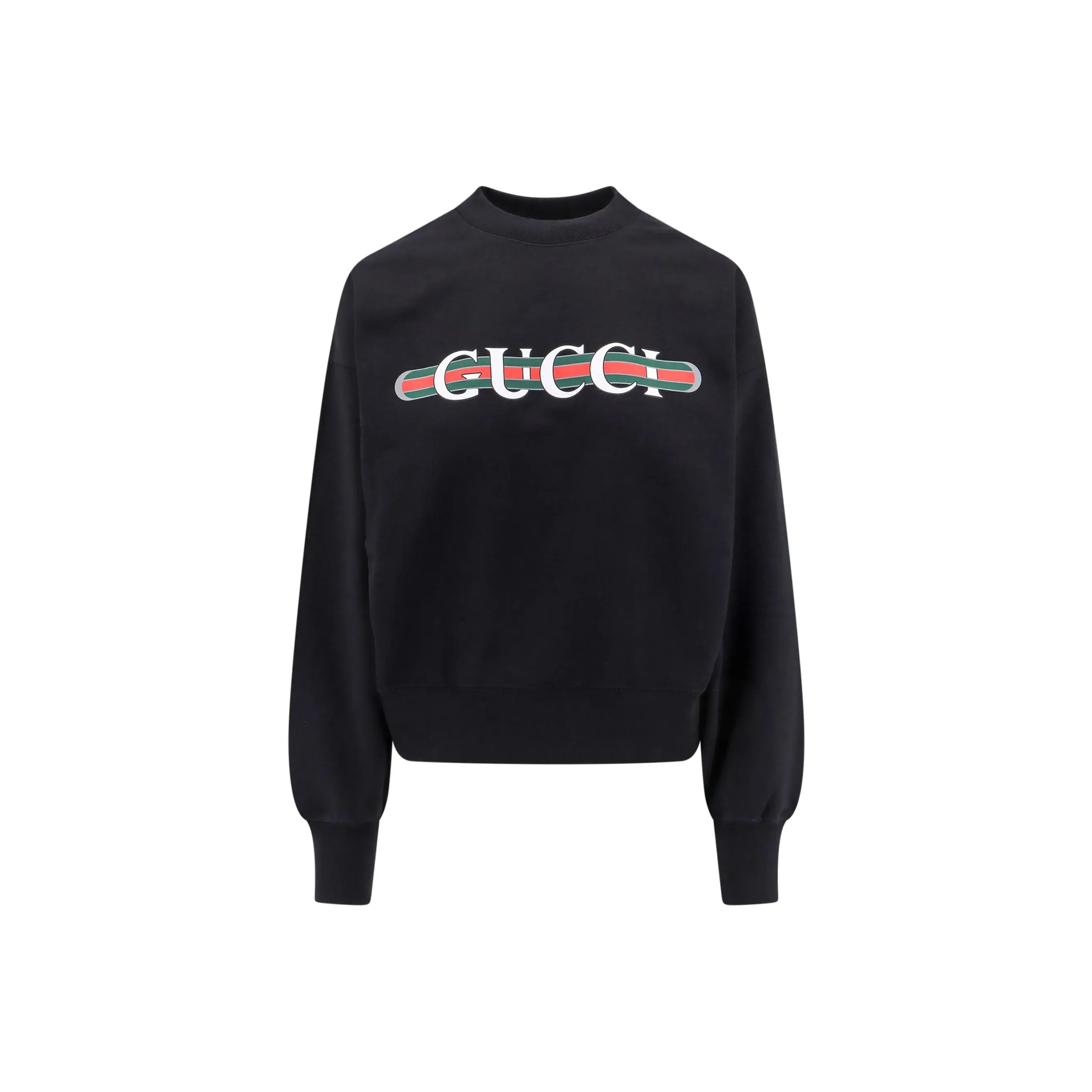 GUCCI Logo Printed Jersey Sweatshirt